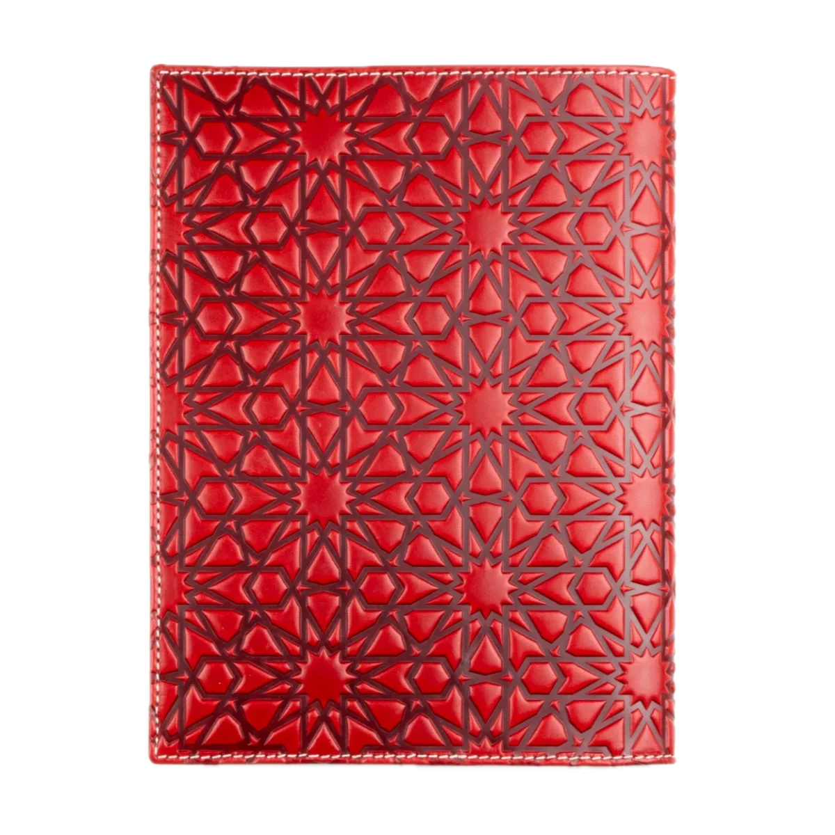 Funda de Piel para Cuaderno Rojo Repujado Arte Islámico - imagen 3