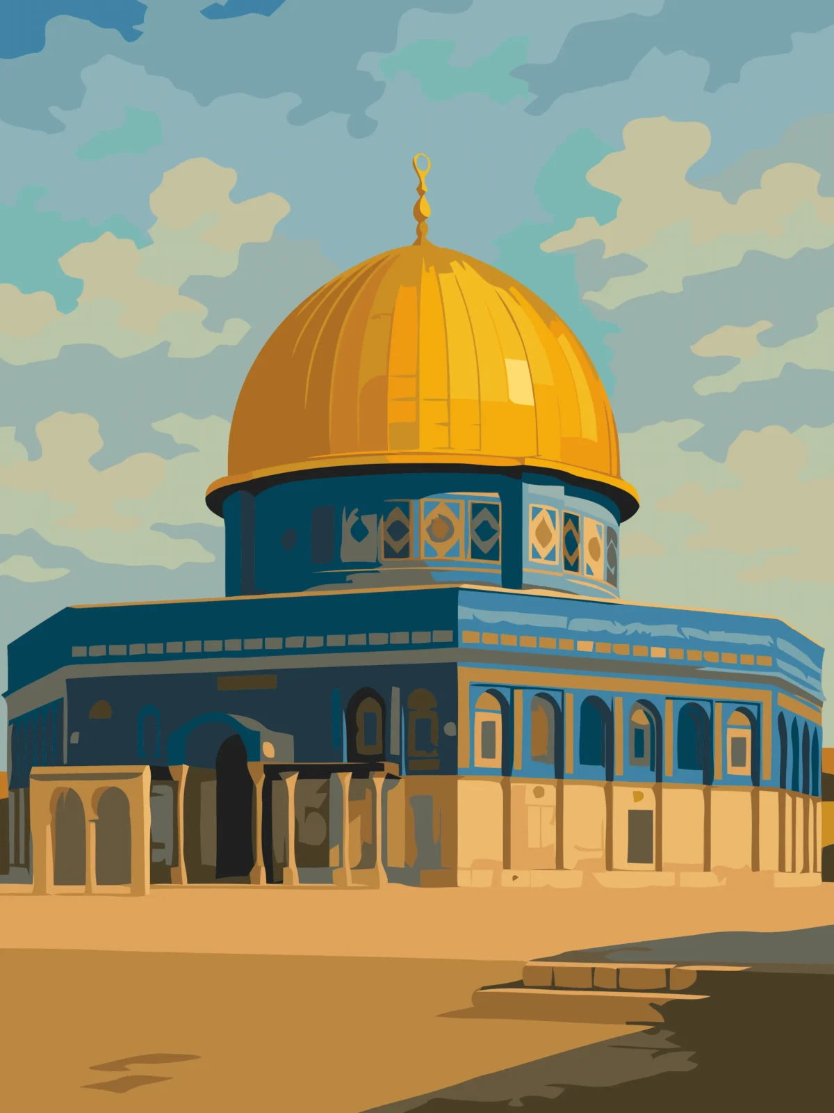 Lienzo para pintar - Mezquita Al Quds - imagen 4
