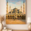Lienzo para pintar - Mezquita Azul - lienzo colgado en pared