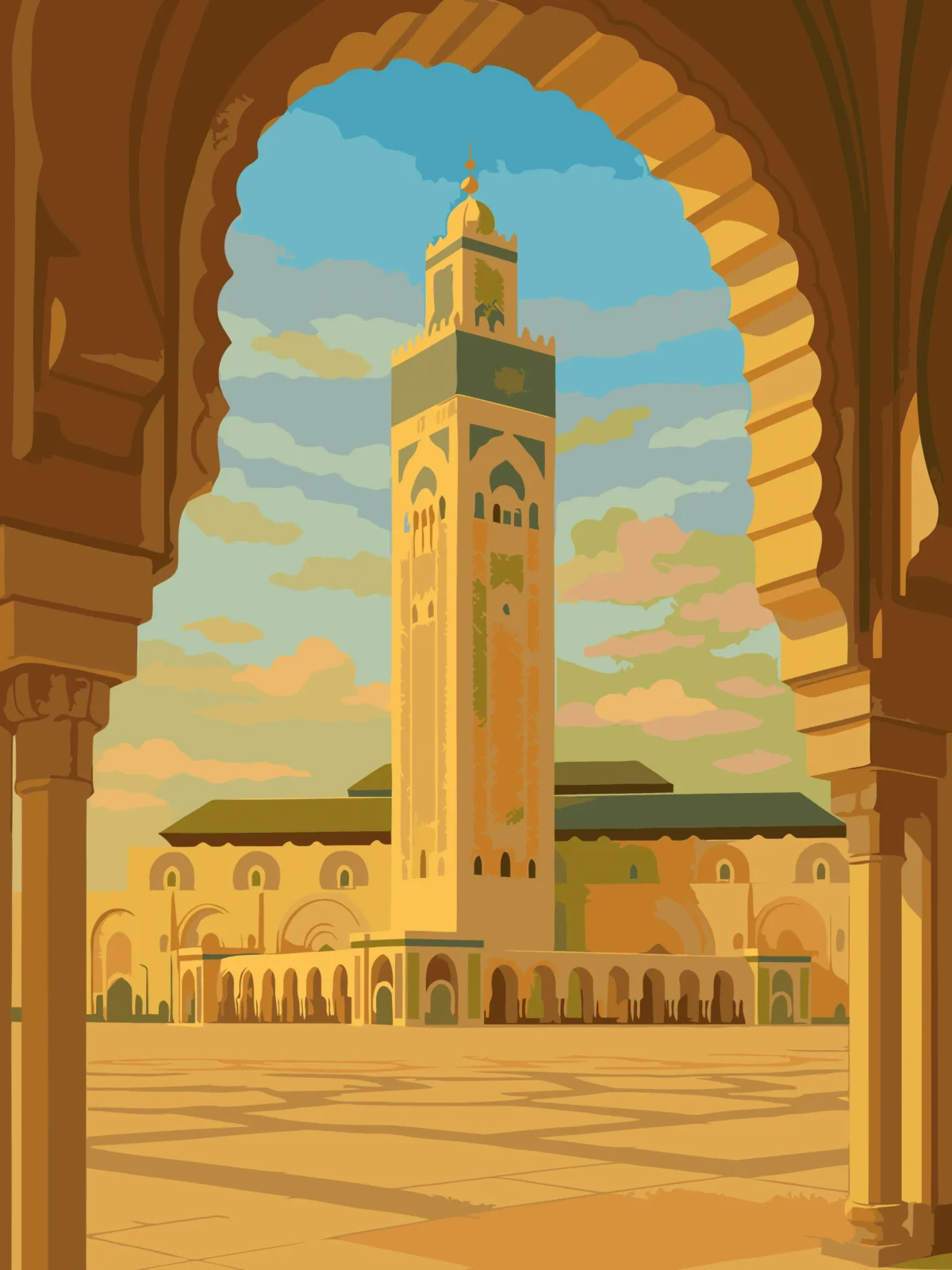 Lienzo para pintar - Mezquita Hasan II - imagen 5