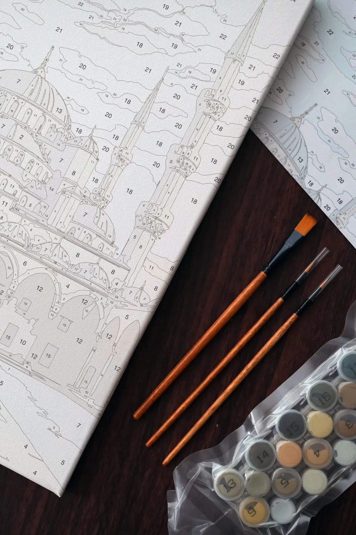 Lienzo para pintar - Mezquita Azul - detalle