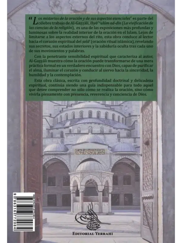 Contraportada de Los misterios de la oración, Libro 4 del Ihya de Al-Gazzali