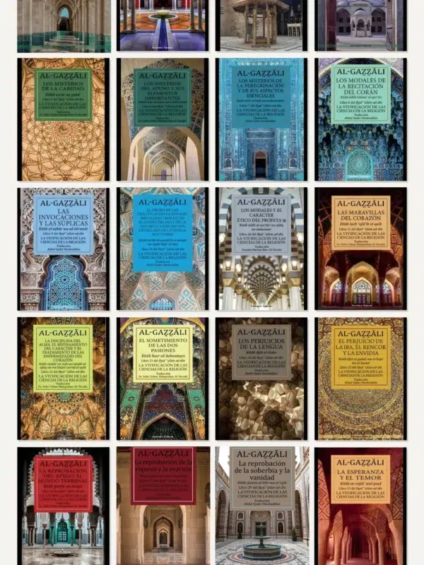 Las 24 portadas de la colección Ihya Ulum ad-Din del Imam Al-Gazzali — pack completo Lauh Editorial